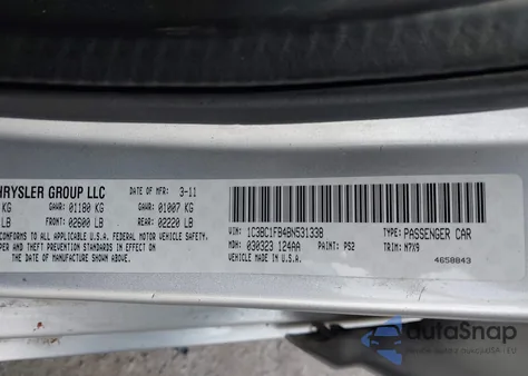 2011 Chrysler 200 Touring from USA, damaged, VIN 1C3BC1FB4BN531338